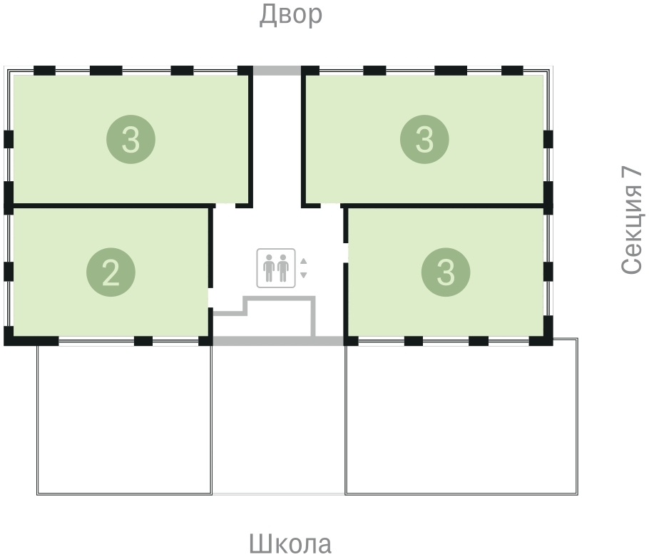 2-комнатная квартира 87.95 м2, 5-й этаж