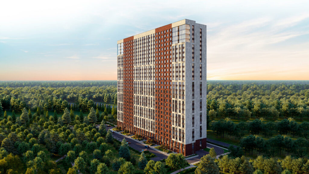 1-комнатные апартаменты 46.57 м2, 12-й этаж