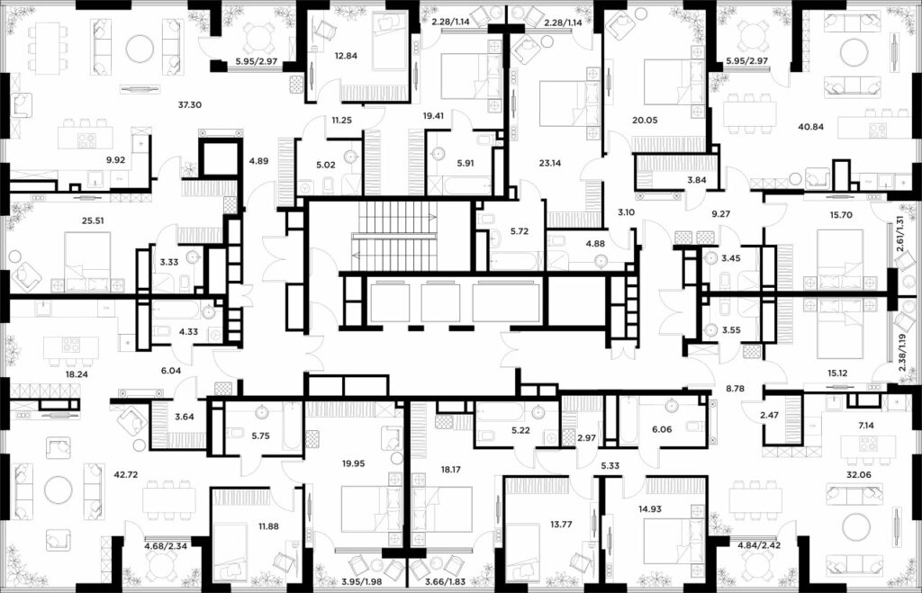 3-комнатная квартира 135.4 м2, 25-й этаж
